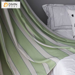 DIHIN HOME Modern Cotton Linen Striped Curtains,Grommet Window Curtain for Living Room,52x63-inch,1 Panel Roman Shades Curtains Window Blinds custom curtains blackout curtains curtains for living room sheer curtains curtain fabric linen curtains kitchen curtains velvet curtains pinch pleat curtains bay window curtains outdoor curtains pleated curtains floral curtains dining room curtains kitchen valances drapes for bedroom patio curtains nursery curtains grommet curtains
