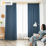 DIHIN HOME Modern Cotton Linen Thickening Blue Fabric,Blackout Grommet Window Curtain for Living Room ,52x63-inch,1 Panel Roman Shades Curtains Window Blinds custom curtains blackout curtains curtains for living room sheer curtains curtain fabric linen curtains kitchen curtains velvet curtains pinch pleat curtains bay window curtains outdoor curtains pleated curtains floral curtains dining room curtains kitchen valances drapes for bedroom patio curtains nursery curtains grommet curtains