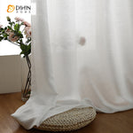DIHIN HOME Modern Cotton Linen White Color,Grommet Window Sheer Curtain for Living Room ,52x63-inch,1 Panel Roman Shades Curtains Window Blinds custom curtains blackout curtains curtains for living room sheer curtains curtain fabric linen curtains kitchen curtains velvet curtains pinch pleat curtains bay window curtains outdoor curtains pleated curtains floral curtains dining room curtains kitchen valances drapes for bedroom patio curtains nursery curtains grommet curtains