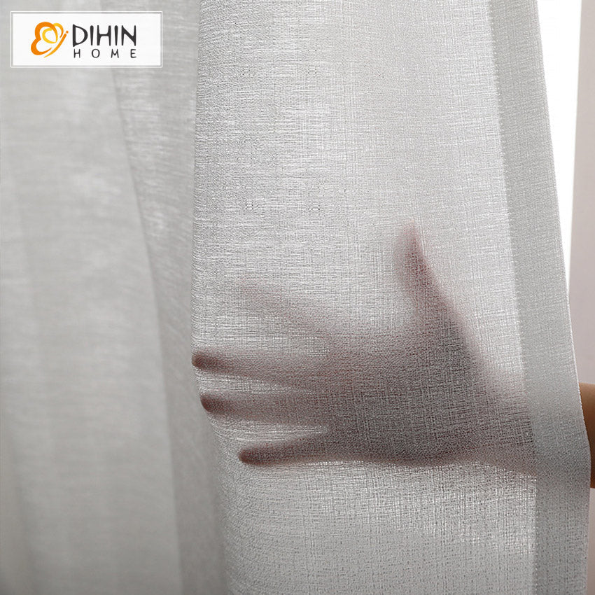 DIHIN HOME Modern Cotton Linen White Color,Grommet Window Sheer Curtain for Living Room ,52x63-inch,1 Panel Roman Shades Curtains Window Blinds custom curtains blackout curtains curtains for living room sheer curtains curtain fabric linen curtains kitchen curtains velvet curtains pinch pleat curtains bay window curtains outdoor curtains pleated curtains floral curtains dining room curtains kitchen valances drapes for bedroom patio curtains nursery curtains grommet curtains