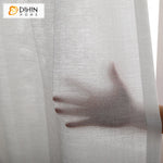 DIHIN HOME Modern Cotton Linen White Color,Grommet Window Sheer Curtain for Living Room ,52x63-inch,1 Panel Roman Shades Curtains Window Blinds custom curtains blackout curtains curtains for living room sheer curtains curtain fabric linen curtains kitchen curtains velvet curtains pinch pleat curtains bay window curtains outdoor curtains pleated curtains floral curtains dining room curtains kitchen valances drapes for bedroom patio curtains nursery curtains grommet curtains
