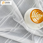 DIHIN HOME Modern Cotton Linen White Striped Sheer Curtain,Grommet Window Curtain for Living Room ,52x63-inch,1 Panel Roman Shades Curtains Window Blinds custom curtains blackout curtains curtains for living room sheer curtains curtain fabric linen curtains kitchen curtains velvet curtains pinch pleat curtains bay window curtains outdoor curtains pleated curtains floral curtains dining room curtains kitchen valances drapes for bedroom patio curtains nursery curtains grommet curtains