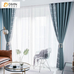 DIHIN HOME Modern Cuboid Shape Spliced Curtains,Blackout Grommet Window Curtain for Living Room ,52x63-inch,1 Panel Roman Shades Curtains Window Blinds custom curtains blackout curtains curtains for living room sheer curtains curtain fabric linen curtains kitchen curtains velvet curtains pinch pleat curtains bay window curtains outdoor curtains pleated curtains floral curtains dining room curtains kitchen valances drapes for bedroom patio curtains nursery curtains grommet curtains
