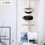 DIHIN HOME Modern Cup Tea Printed Japanese Noren Doorway Curtain Tapestry,Cotton Linen,Door Way Curtain Door Hanging Tapestry,33.5''Wx59''L,1 Panel Roman Shades Window Curtains Curtains Window Blinds Curtains Drapes linen drapery curtains and drapes windows drapes custom curtains blackout curtains curtains for living room window shades sheer curtains curtain fabric window treatments custom drapery