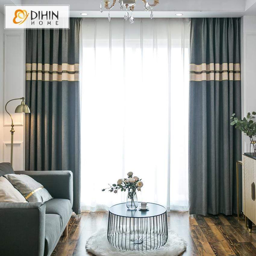 DIHIN HOME Modern Curtains,Blackout Grommet Window Curtain for Living Room ,52x63-inch,1 Panel Roman Shades Curtains Window Blinds custom curtains blackout curtains curtains for living room sheer curtains curtain fabric linen curtains kitchen curtains velvet curtains pinch pleat curtains bay window curtains outdoor curtains pleated curtains floral curtains dining room curtains kitchen valances drapes for bedroom patio curtains nursery curtains grommet curtains