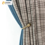 DIHIN HOME Modern Customized Blue Color Houndstooth Jacquard,Blackout Grommet Window Curtain for Living Room ,52x63-inch,1 Panel Roman Shades Curtains Window Blinds custom curtains blackout curtains curtains for living room sheer curtains curtain fabric linen curtains kitchen curtains velvet curtains pinch pleat curtains bay window curtains outdoor curtains pleated curtains floral curtains dining room curtains kitchen valances drapes for bedroom patio curtains nursery curtains grommet curtains