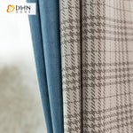 DIHIN HOME Modern Customized Blue Color Houndstooth Jacquard,Blackout Grommet Window Curtain for Living Room ,52x63-inch,1 Panel Roman Shades Curtains Window Blinds custom curtains blackout curtains curtains for living room sheer curtains curtain fabric linen curtains kitchen curtains velvet curtains pinch pleat curtains bay window curtains outdoor curtains pleated curtains floral curtains dining room curtains kitchen valances drapes for bedroom patio curtains nursery curtains grommet curtains