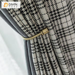 DIHIN HOME Modern Customized Grey Color Houndstooth Jacquard,Blackout Grommet Window Curtain for Living Room ,52x63-inch,1 Panel Roman Shades Curtains Window Blinds custom curtains blackout curtains curtains for living room sheer curtains curtain fabric linen curtains kitchen curtains velvet curtains pinch pleat curtains bay window curtains outdoor curtains pleated curtains floral curtains dining room curtains kitchen valances drapes for bedroom patio curtains nursery curtains grommet curtains