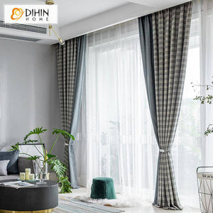 DIHIN HOME Modern Customized Grey Color Houndstooth Jacquard,Blackout Grommet Window Curtain for Living Room ,52x63-inch,1 Panel Roman Shades Curtains Window Blinds custom curtains blackout curtains curtains for living room sheer curtains curtain fabric linen curtains kitchen curtains velvet curtains pinch pleat curtains bay window curtains outdoor curtains pleated curtains floral curtains dining room curtains kitchen valances drapes for bedroom patio curtains nursery curtains grommet curtains