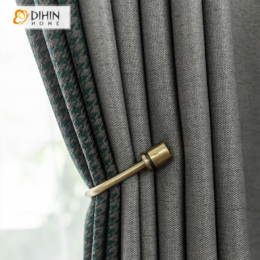DIHIN HOME Modern Customized Houndstooth Jacquard,Blackout Grommet Window Curtain for Living Room ,52x63-inch,1 Panel Roman Shades Curtains Window Blinds custom curtains blackout curtains curtains for living room sheer curtains curtain fabric linen curtains kitchen curtains velvet curtains pinch pleat curtains bay window curtains outdoor curtains pleated curtains floral curtains dining room curtains kitchen valances drapes for bedroom patio curtains nursery curtains grommet curtains