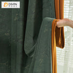 DIHIN HOME Modern Dark Green and Orange Embossed Curtains,Blackout Curtains Grommet Window Curtain for Living Room ,52x63-inch,1 Panel Roman Shades Curtains Window Blinds custom curtains blackout curtains curtains for living room sheer curtains curtain fabric linen curtains kitchen curtains velvet curtains pinch pleat curtains bay window curtains outdoor curtains pleated curtains floral curtains dining room curtains kitchen valances drapes for bedroom patio curtains nursery curtains grommet curtains
