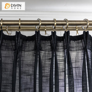 DIHIN HOME Modern Dark Grey Color Sheer Curtains,Blackout Grommet Window Curtain for Living Room ,52x63-inch,1 Panel Roman Shades Curtains Window Blinds custom curtains blackout curtains curtains for living room sheer curtains curtain fabric linen curtains kitchen curtains velvet curtains pinch pleat curtains bay window curtains outdoor curtains pleated curtains floral curtains dining room curtains kitchen valances drapes for bedroom patio curtains nursery curtains grommet curtains