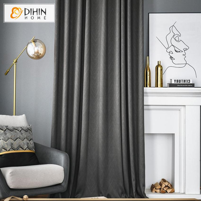DIHIN HOME Modern Dark Grey Waves Patten Jacquard,Blackout Grommet Window Curtain for Living Room ,52x63-inch,1 Panel Roman Shades Curtains Window Blinds custom curtains blackout curtains curtains for living room sheer curtains curtain fabric linen curtains kitchen curtains velvet curtains pinch pleat curtains bay window curtains outdoor curtains pleated curtains floral curtains dining room curtains kitchen valances drapes for bedroom patio curtains nursery curtains grommet curtains