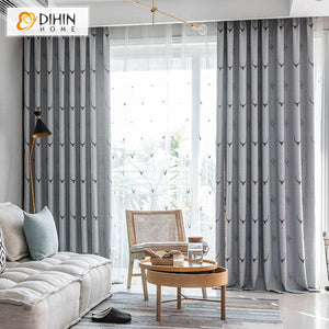 DIHIN HOME Modern Deer Head Printed ,Blackout Grommet Window Curtain for Living Room ,52x63-inch,1 Panel Roman Shades Curtains Window Blinds custom curtains blackout curtains curtains for living room sheer curtains curtain fabric linen curtains kitchen curtains velvet curtains pinch pleat curtains bay window curtains outdoor curtains pleated curtains floral curtains dining room curtains kitchen valances drapes for bedroom patio curtains nursery curtains grommet curtains