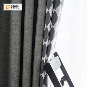 DIHIN HOME Modern Diamond Shape Printed Spliced Curtains，Blackout Grommet Window Curtain for Living Room ,52x63-inch,1 Panel Roman Shades Curtains Window Blinds custom curtains blackout curtains curtains for living room sheer curtains curtain fabric linen curtains kitchen curtains velvet curtains pinch pleat curtains bay window curtains outdoor curtains pleated curtains floral curtains dining room curtains kitchen valances drapes for bedroom patio curtains nursery curtains grommet curtains