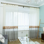 DIHIN HOME Modern Emboridered,Sheer Curtain, Grommet Window Curtain for Living Room ,52x63-inch,1 Panel Roman Shades Curtains Window Blinds custom curtains blackout curtains curtains for living room sheer curtains curtain fabric linen curtains kitchen curtains velvet curtains pinch pleat curtains bay window curtains outdoor curtains pleated curtains floral curtains dining room curtains kitchen valances drapes for bedroom patio curtains nursery curtains grommet curtains
