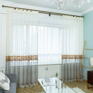 DIHIN HOME Modern Emboridered,Sheer Curtain, Grommet Window Curtain for Living Room ,52x63-inch,1 Panel Roman Shades Curtains Window Blinds custom curtains blackout curtains curtains for living room sheer curtains curtain fabric linen curtains kitchen curtains velvet curtains pinch pleat curtains bay window curtains outdoor curtains pleated curtains floral curtains dining room curtains kitchen valances drapes for bedroom patio curtains nursery curtains grommet curtains