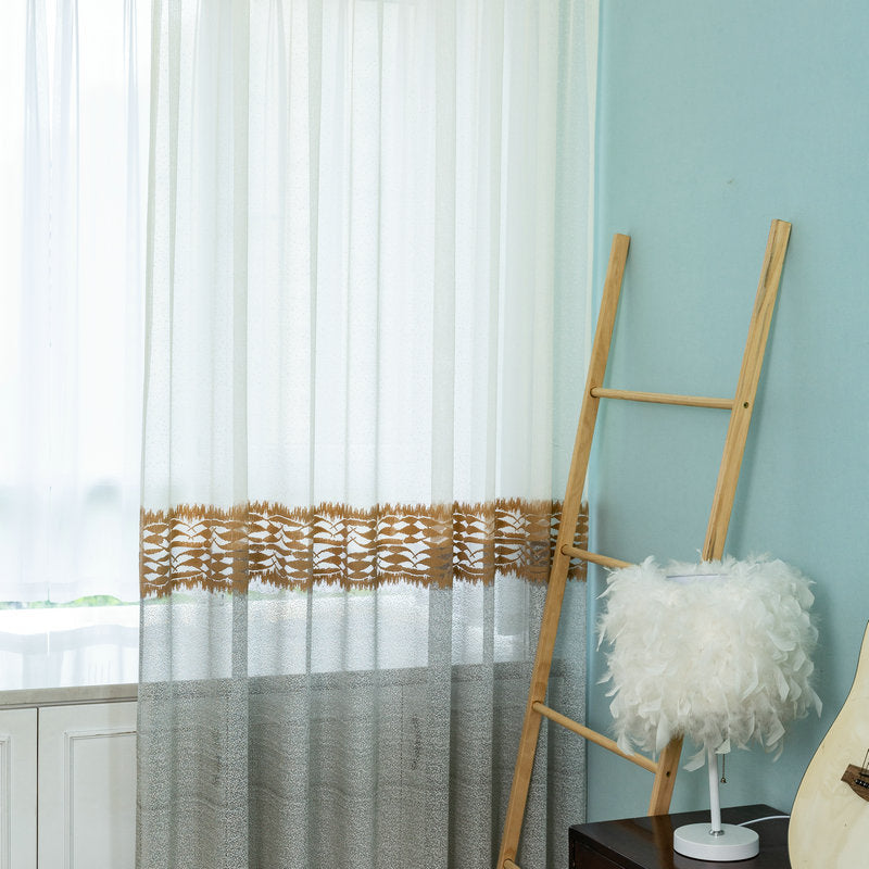 DIHIN HOME Modern Emboridered,Sheer Curtain, Grommet Window Curtain for Living Room ,52x63-inch,1 Panel Roman Shades Curtains Window Blinds custom curtains blackout curtains curtains for living room sheer curtains curtain fabric linen curtains kitchen curtains velvet curtains pinch pleat curtains bay window curtains outdoor curtains pleated curtains floral curtains dining room curtains kitchen valances drapes for bedroom patio curtains nursery curtains grommet curtains