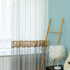 DIHIN HOME Modern Emboridered,Sheer Curtain, Grommet Window Curtain for Living Room ,52x63-inch,1 Panel Roman Shades Curtains Window Blinds custom curtains blackout curtains curtains for living room sheer curtains curtain fabric linen curtains kitchen curtains velvet curtains pinch pleat curtains bay window curtains outdoor curtains pleated curtains floral curtains dining room curtains kitchen valances drapes for bedroom patio curtains nursery curtains grommet curtains