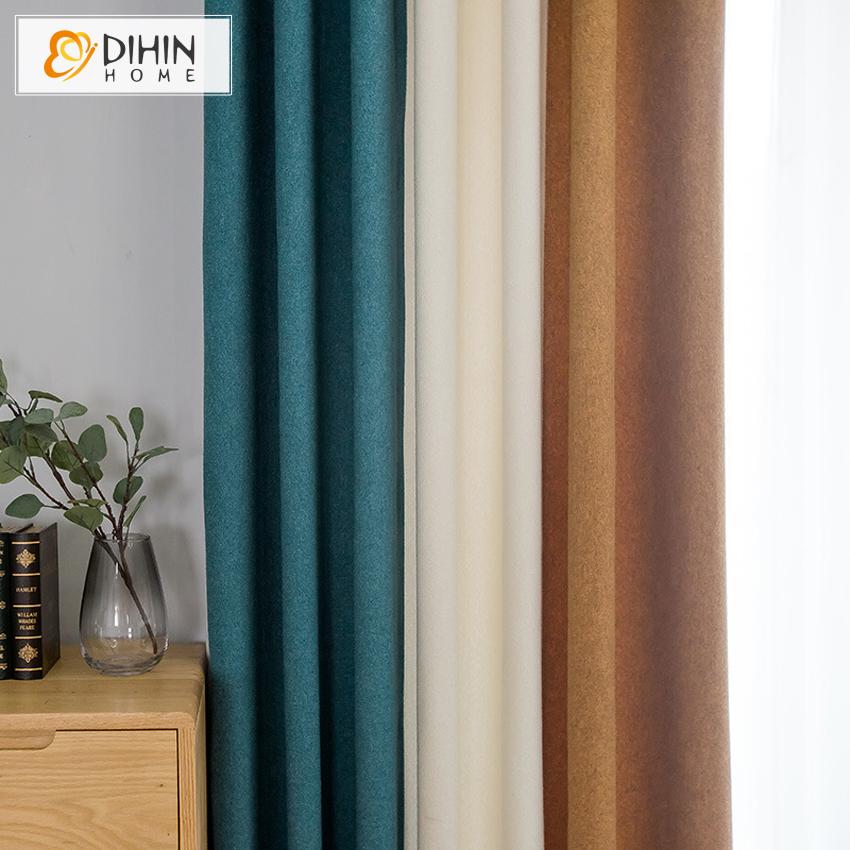 DIHIN HOME Modern Fashion 3 Colors Fabric Customized Curtains,Blackout Grommet Window Curtain for Living Room ,52x63-inch,1 Panel Roman Shades Curtains Window Blinds custom curtains blackout curtains curtains for living room sheer curtains curtain fabric linen curtains kitchen curtains velvet curtains pinch pleat curtains bay window curtains outdoor curtains pleated curtains floral curtains dining room curtains kitchen valances drapes for bedroom patio curtains nursery curtains grommet curtains