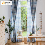 DIHIN HOME Modern Fashion Blue Color Geometric Printed,Blackout Grommet Window Curtain for Living Room ,52x63-inch,1 Panel Roman Shades Curtains Window Blinds custom curtains blackout curtains curtains for living room sheer curtains curtain fabric linen curtains kitchen curtains velvet curtains pinch pleat curtains bay window curtains outdoor curtains pleated curtains floral curtains dining room curtains kitchen valances drapes for bedroom patio curtains nursery curtains grommet curtains