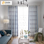 DIHIN HOME Modern Fashion Blue Embroidered Striped Curtains,Blackout Curtains Grommet Window Curtain for Living Room ,52x63-inch,1 Panel Roman Shades Curtains Window Blinds custom curtains blackout curtains curtains for living room sheer curtains curtain fabric linen curtains kitchen curtains velvet curtains pinch pleat curtains bay window curtains outdoor curtains pleated curtains floral curtains dining room curtains kitchen valances drapes for bedroom patio curtains nursery curtains grommet curtains