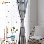 DIHIN HOME Modern Fashion Blue Embroidered Striped Curtains,Blackout Curtains Grommet Window Curtain for Living Room ,52x63-inch,1 Panel Roman Shades Curtains Window Blinds custom curtains blackout curtains curtains for living room sheer curtains curtain fabric linen curtains kitchen curtains velvet curtains pinch pleat curtains bay window curtains outdoor curtains pleated curtains floral curtains dining room curtains kitchen valances drapes for bedroom patio curtains nursery curtains grommet curtains