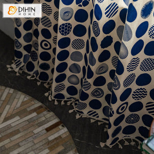 DIHIN HOME Modern Fashion Circles Printed,Blackout Grommet Window Curtain for Living Room ,52x63-inch,1 Panel Roman Shades Curtains Window Blinds custom curtains blackout curtains curtains for living room sheer curtains curtain fabric linen curtains kitchen curtains velvet curtains pinch pleat curtains bay window curtains outdoor curtains pleated curtains floral curtains dining room curtains kitchen valances drapes for bedroom patio curtains nursery curtains grommet curtains