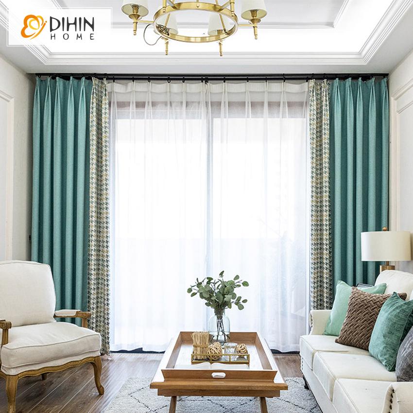 DIHIN HOME Modern Fashion Houndstooth Printed,Blackout Grommet Window Curtain for Living Room ,52x63-inch,1 Panel Roman Shades Curtains Window Blinds custom curtains blackout curtains curtains for living room sheer curtains curtain fabric linen curtains kitchen curtains velvet curtains pinch pleat curtains bay window curtains outdoor curtains pleated curtains floral curtains dining room curtains kitchen valances drapes for bedroom patio curtains nursery curtains grommet curtains