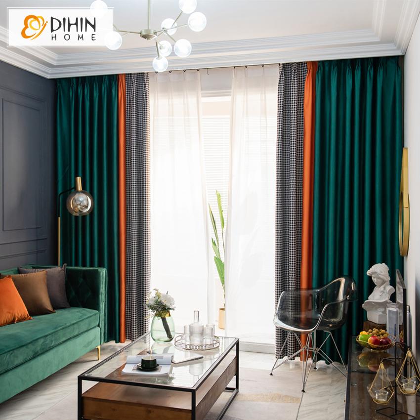 DIHIN HOME Modern Fashion Houndstooth Three Colors Printed ,Blackout Curtains Grommet Window Curtain for Living Room ,52x84-inch,1 Panel Roman Shades Curtains Window Blinds custom curtains blackout curtains curtains for living room sheer curtains curtain fabric linen curtains kitchen curtains velvet curtains pinch pleat curtains bay window curtains outdoor curtains pleated curtains floral curtains dining room curtains kitchen valances drapes for bedroom patio curtains nursery curtains grommet curtains
