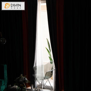 DIHIN HOME Modern Fashion Houndstooth Three Colors Printed ,Blackout Curtains Grommet Window Curtain for Living Room ,52x84-inch,1 Panel Roman Shades Curtains Window Blinds custom curtains blackout curtains curtains for living room sheer curtains curtain fabric linen curtains kitchen curtains velvet curtains pinch pleat curtains bay window curtains outdoor curtains pleated curtains floral curtains dining room curtains kitchen valances drapes for bedroom patio curtains nursery curtains grommet curtains