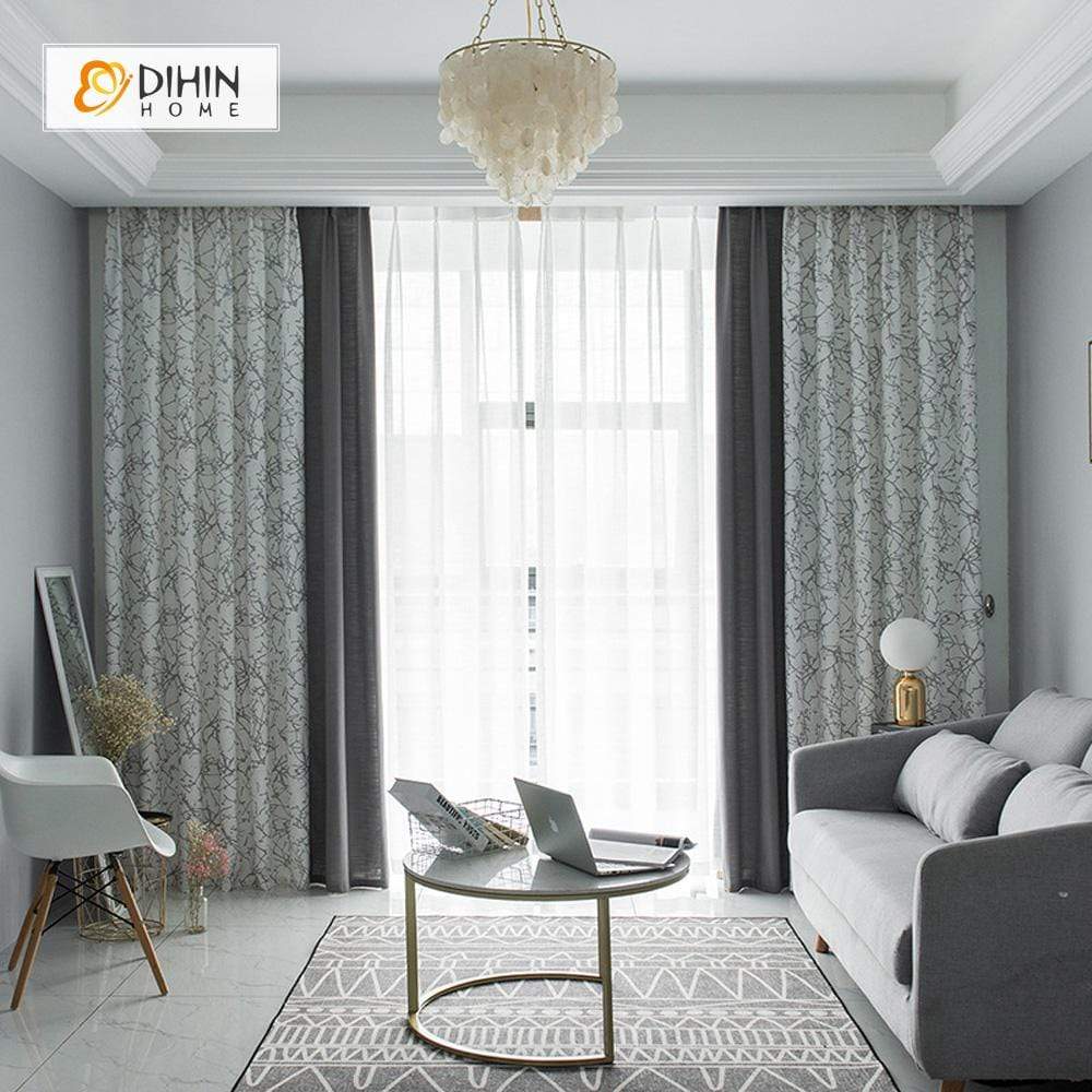 DIHIN HOME Modern Fashion Spliced Curtains，Blackout Grommet Window Curtain for Living Room ,52x63-inch,1 Panel Roman Shades Curtains Window Blinds custom curtains blackout curtains curtains for living room sheer curtains curtain fabric linen curtains kitchen curtains velvet curtains pinch pleat curtains bay window curtains outdoor curtains pleated curtains floral curtains dining room curtains kitchen valances drapes for bedroom patio curtains nursery curtains grommet curtains