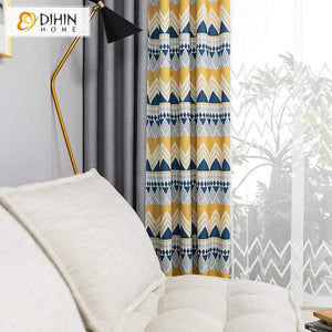 DIHIN HOME Modern Fashion Spliced Curtains，Blackout Grommet Window Curtain for Living Room ,52x63-inch,1 Panel Roman Shades Curtains Window Blinds custom curtains blackout curtains curtains for living room sheer curtains curtain fabric linen curtains kitchen curtains velvet curtains pinch pleat curtains bay window curtains outdoor curtains pleated curtains floral curtains dining room curtains kitchen valances drapes for bedroom patio curtains nursery curtains grommet curtains