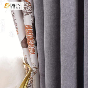 DIHIN HOME Modern Fashion Spliced Curtains，Blackout Grommet Window Curtain for Living Room ,52x63-inch,1 Panel Roman Shades Curtains Window Blinds custom curtains blackout curtains curtains for living room sheer curtains curtain fabric linen curtains kitchen curtains velvet curtains pinch pleat curtains bay window curtains outdoor curtains pleated curtains floral curtains dining room curtains kitchen valances drapes for bedroom patio curtains nursery curtains grommet curtains