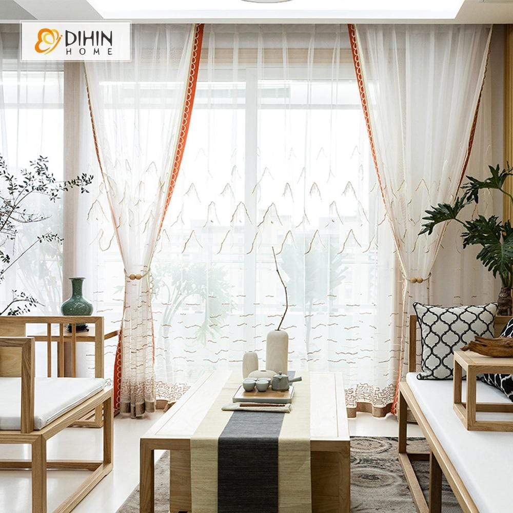 DIHIN HOME Modern Fashion Spliced Window Screening ,Sheer Curtain,Blackout Grommet Window Curtain for Living Room ,52x63-inch,1 Panel Roman Shades Curtains Window Blinds custom curtains blackout curtains curtains for living room sheer curtains curtain fabric linen curtains kitchen curtains velvet curtains pinch pleat curtains bay window curtains outdoor curtains pleated curtains floral curtains dining room curtains kitchen valances drapes for bedroom patio curtains nursery curtains grommet curtains