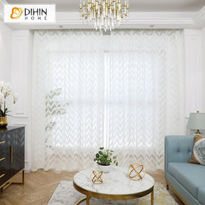 DIHIN HOME Modern Fashion Waves Sheer Curtain, Grommet Window Curtain for Living Room ,52x63-inch,1 Panel Roman Shades Curtains Window Blinds custom curtains blackout curtains curtains for living room sheer curtains curtain fabric linen curtains kitchen curtains velvet curtains pinch pleat curtains bay window curtains outdoor curtains pleated curtains floral curtains dining room curtains kitchen valances drapes for bedroom patio curtains nursery curtains grommet curtains