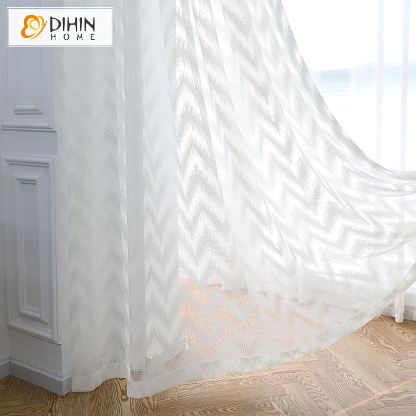 DIHIN HOME Modern Fashion Waves Sheer Curtain, Grommet Window Curtain for Living Room ,52x63-inch,1 Panel Roman Shades Curtains Window Blinds custom curtains blackout curtains curtains for living room sheer curtains curtain fabric linen curtains kitchen curtains velvet curtains pinch pleat curtains bay window curtains outdoor curtains pleated curtains floral curtains dining room curtains kitchen valances drapes for bedroom patio curtains nursery curtains grommet curtains