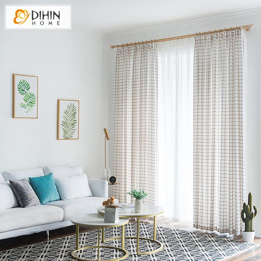 DIHIN HOME Modern Fashion White Color Embroidered Striped,Blackout Curtains Grommet Window Curtain for Living Room ,52x63-inch,1 Panel Roman Shades Curtains Window Blinds custom curtains blackout curtains curtains for living room sheer curtains curtain fabric linen curtains kitchen curtains velvet curtains pinch pleat curtains bay window curtains outdoor curtains pleated curtains floral curtains dining room curtains kitchen valances drapes for bedroom patio curtains nursery curtains grommet curtains