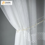 DIHIN HOME Modern Fashion White Embroidered Sheer Curtain,Grommet Window Curtain for Living Room,52x63-inch,1 Panel Roman Shades Curtains Window Blinds custom curtains blackout curtains curtains for living room sheer curtains curtain fabric linen curtains kitchen curtains velvet curtains pinch pleat curtains bay window curtains outdoor curtains pleated curtains floral curtains dining room curtains kitchen valances drapes for bedroom patio curtains nursery curtains grommet curtains