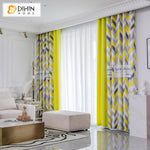 DIHIN HOME Modern Fashion Yellow Geometric Waves Printed,Blackout Grommet Window Curtain for Living Room ,52x63-inch,1 Panel Roman Shades Curtains Window Blinds custom curtains blackout curtains curtains for living room sheer curtains curtain fabric linen curtains kitchen curtains velvet curtains pinch pleat curtains bay window curtains outdoor curtains pleated curtains floral curtains dining room curtains kitchen valances drapes for bedroom patio curtains nursery curtains grommet curtains