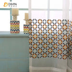 DIHIN HOME Modern Geometric Bar Embroidered Curtain,Blackout Curtains Grommet Window Curtain for Living Room ,52x84-inch,1 Panel Curtains custom curtains blackout curtains curtains for living room curtain fabric linen curtains