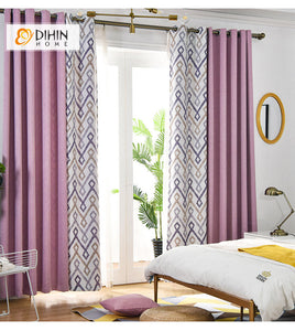 DIHIN HOME Modern Geometric,Blackout Grommet Window Curtain for Living Room ,52x63-inch,1 Panel Roman Shades Curtains Window Blinds custom curtains blackout curtains curtains for living room sheer curtains curtain fabric linen curtains kitchen curtains velvet curtains pinch pleat curtains bay window curtains outdoor curtains pleated curtains floral curtains dining room curtains kitchen valances drapes for bedroom patio curtains nursery curtains grommet curtains