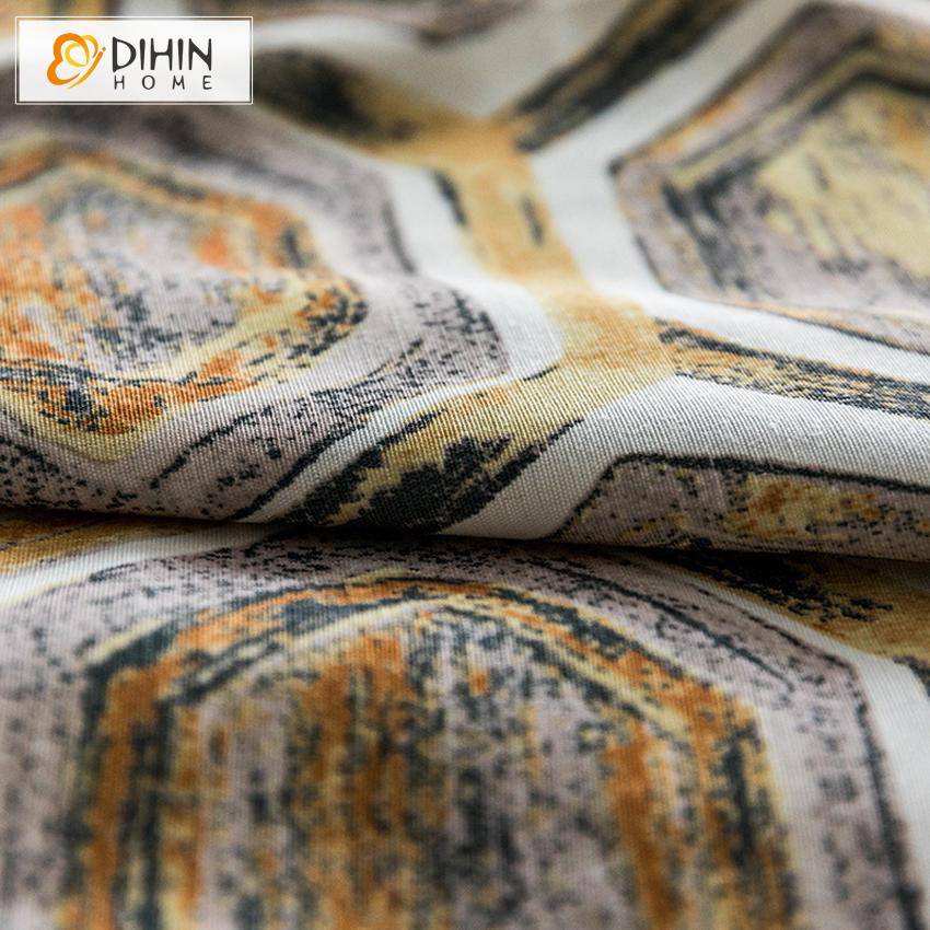 DIHIN HOME Modern Geometric Circles Printed Curtains ,Blackout Grommet Window Curtain for Living Room ,52x63-inch,1 Panel Roman Shades Curtains Window Blinds custom curtains blackout curtains curtains for living room sheer curtains curtain fabric linen curtains kitchen curtains velvet curtains pinch pleat curtains bay window curtains outdoor curtains pleated curtains floral curtains dining room curtains kitchen valances drapes for bedroom patio curtains nursery curtains grommet curtains