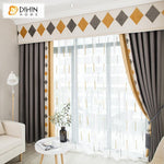 DIHIN HOME Modern Geometric Curtain With Valance,Blackout Curtains Grommet Window Curtain for Living Room ,52x84-inch,1 Panel Roman Shades Curtains Window Blinds custom curtains blackout curtains curtains for living room sheer curtains curtain fabric linen curtains kitchen curtains velvet curtains pinch pleat curtains bay window curtains outdoor curtains pleated curtains floral curtains dining room curtains kitchen valances drapes for bedroom patio curtains nursery curtains grommet curtains