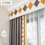 DIHIN HOME Modern Geometric Curtain With Valance,Blackout Curtains Grommet Window Curtain for Living Room ,52x84-inch,1 Panel Roman Shades Curtains Window Blinds custom curtains blackout curtains curtains for living room sheer curtains curtain fabric linen curtains kitchen curtains velvet curtains pinch pleat curtains bay window curtains outdoor curtains pleated curtains floral curtains dining room curtains kitchen valances drapes for bedroom patio curtains nursery curtains grommet curtains