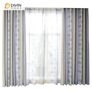 DIHIN HOME Modern Geometric Curtains，Blackout Grommet Window Curtain for Living Room ,52x63-inch,1 Panel Roman Shades Curtains Window Blinds custom curtains blackout curtains curtains for living room sheer curtains curtain fabric linen curtains kitchen curtains velvet curtains pinch pleat curtains bay window curtains outdoor curtains pleated curtains floral curtains dining room curtains kitchen valances drapes for bedroom patio curtains nursery curtains grommet curtains