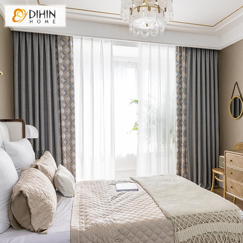 DIHIN HOME Modern Geometric Curtains ,Blackout Grommet Window Curtain for Living Room ,52x63-inch,1 Panel Roman Shades Curtains Window Blinds custom curtains blackout curtains curtains for living room sheer curtains curtain fabric linen curtains kitchen curtains velvet curtains pinch pleat curtains bay window curtains outdoor curtains pleated curtains floral curtains dining room curtains kitchen valances drapes for bedroom patio curtains nursery curtains grommet curtains