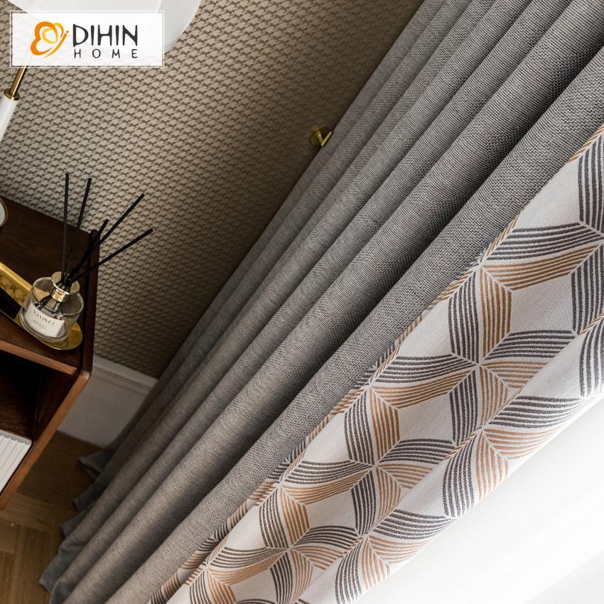 DIHIN HOME Modern Geometric Curtains ,Blackout Grommet Window Curtain for Living Room ,52x63-inch,1 Panel Roman Shades Curtains Window Blinds custom curtains blackout curtains curtains for living room sheer curtains curtain fabric linen curtains kitchen curtains velvet curtains pinch pleat curtains bay window curtains outdoor curtains pleated curtains floral curtains dining room curtains kitchen valances drapes for bedroom patio curtains nursery curtains grommet curtains