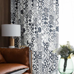 DIHIN HOME Modern Geometric Printed,Blackout Grommet Window Curtain for Living Room ,52x63-inch,1 Panel Roman Shades Curtains Window Blinds custom curtains blackout curtains curtains for living room sheer curtains curtain fabric linen curtains kitchen curtains velvet curtains pinch pleat curtains bay window curtains outdoor curtains pleated curtains floral curtains dining room curtains kitchen valances drapes for bedroom patio curtains nursery curtains grommet curtains