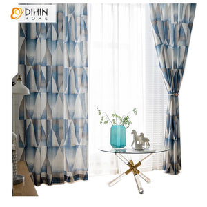 DIHIN HOME Modern Geometric Printed Curtain ,Cotton Linen ,Blackout Grommet Window Curtain for Living Room ,52x63-inch,1 Panel Roman Shades Curtains Window Blinds custom curtains blackout curtains curtains for living room sheer curtains curtain fabric linen curtains kitchen curtains velvet curtains pinch pleat curtains bay window curtains outdoor curtains pleated curtains floral curtains dining room curtains kitchen valances drapes for bedroom patio curtains nursery curtains grommet curtains